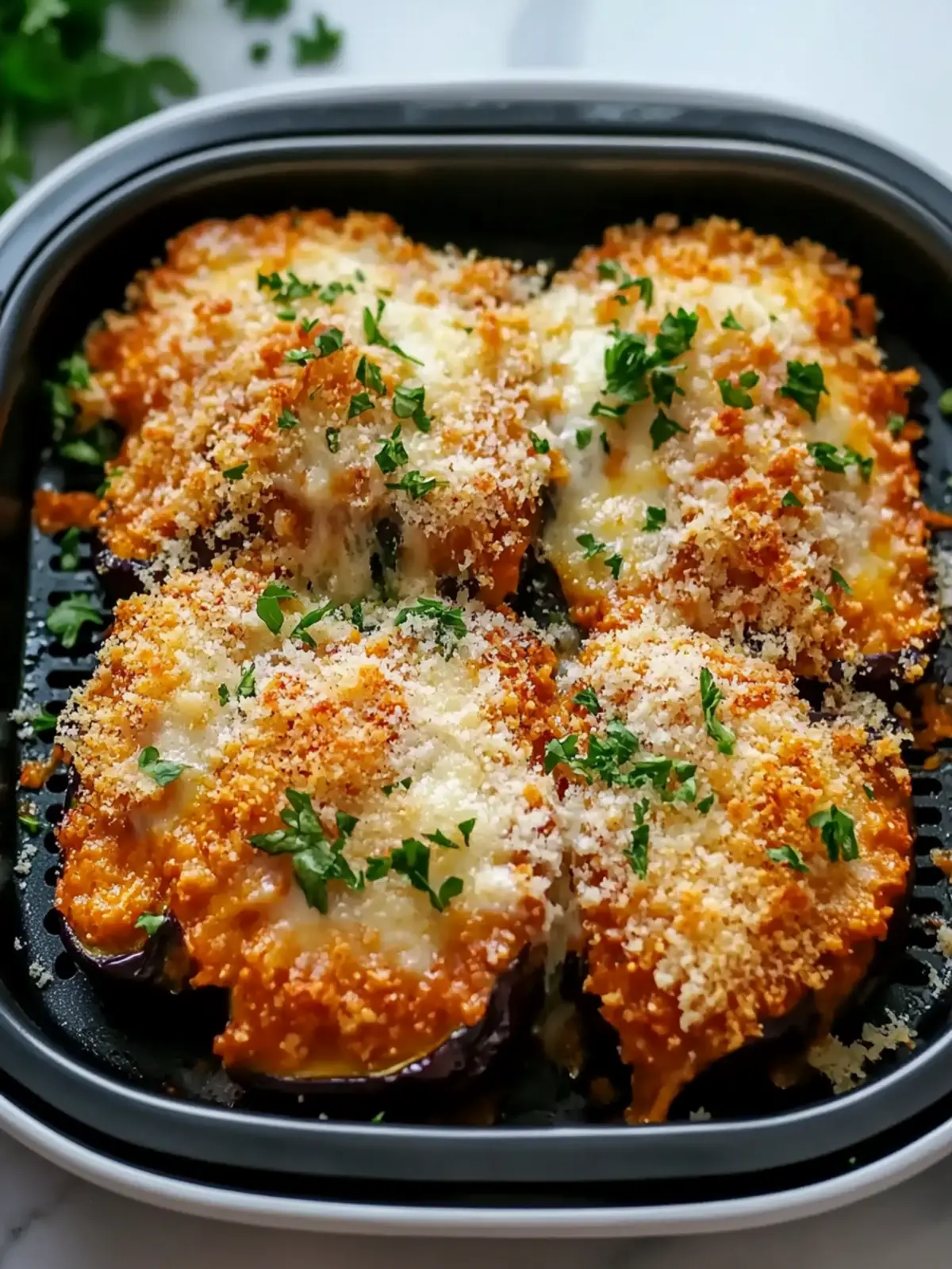 Krosse Airfryer Auberginen Parmesan – Lecker & Blitzschnell! 3 Krosse Airfryer Auberginen Parmesan