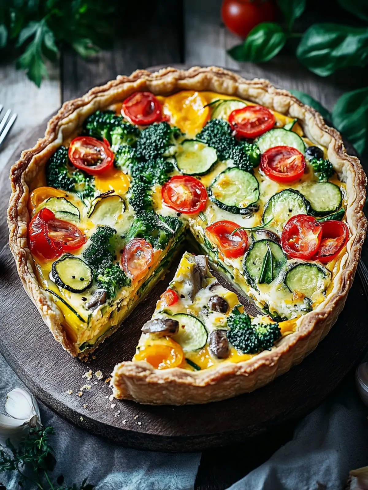 Vegetarische Bunte Gemüsequiche – Gesund und Genussvoll! 2 Vegetarische Bunte Gemüsequiche
