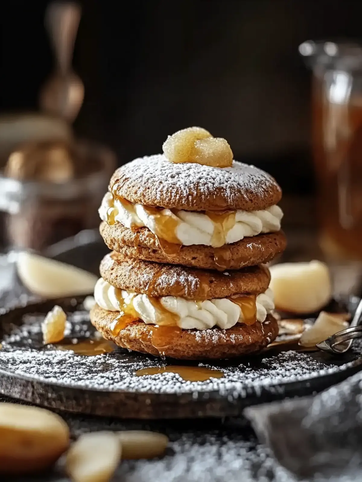 Apfelwein Whoopie-Pie-Kekse mit Karamell für Herbstzauber 2 Apfelwein Whoopie-Pie-Kekse mit Karamell