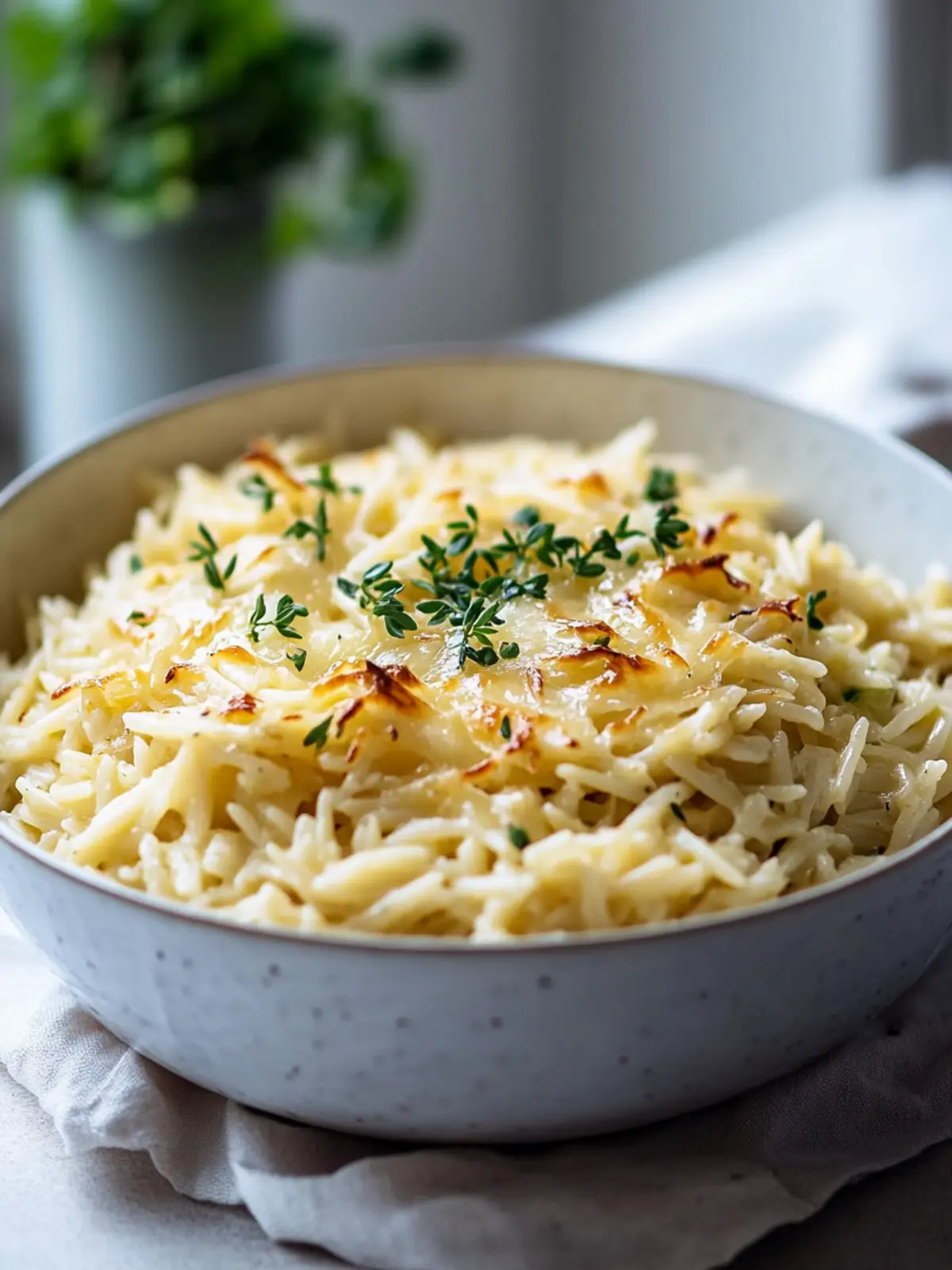 Französisches Zwiebelhähnchen-Orzo-Auflauf: Herzhaft und Köstlich 4 Französisches Zwiebelhähnchen-Orzo-Auflauf