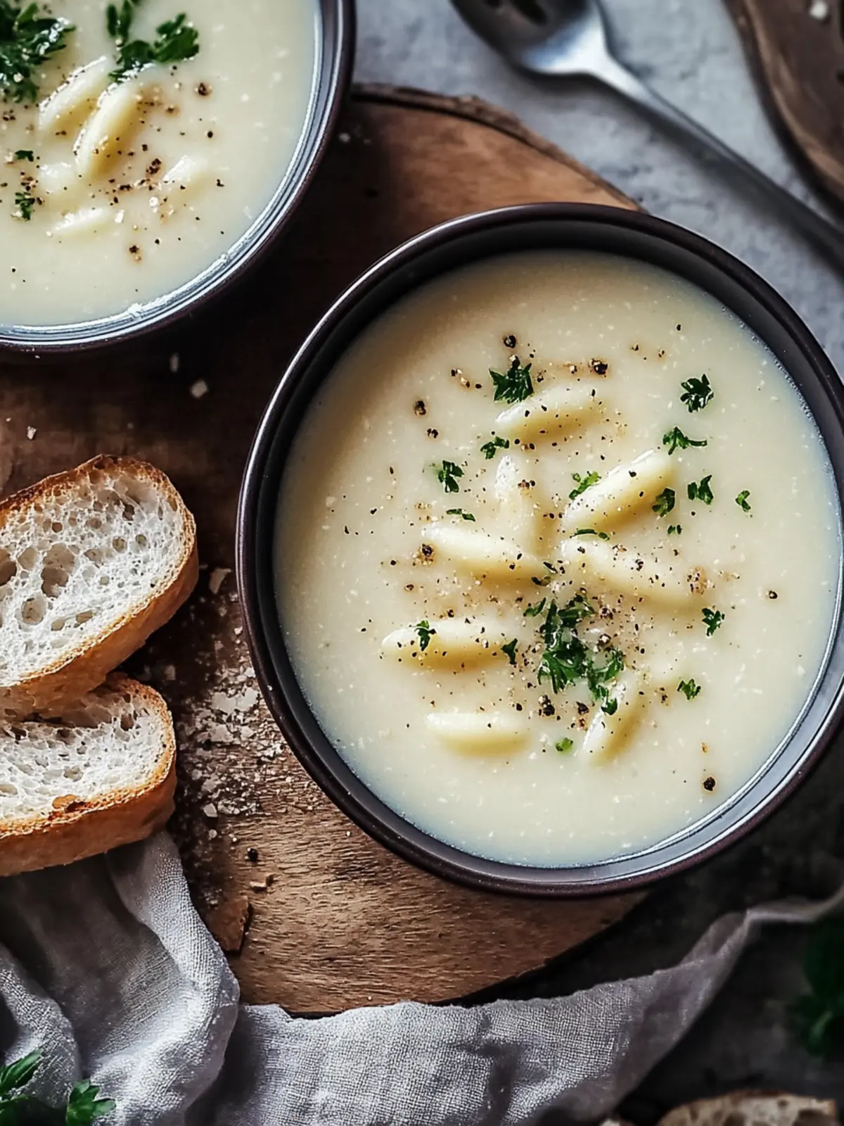 Cremige Knoblauch-Parmesan-Suppe: Warm, Wohlfühlgenuss Pur 4 Cremige Knoblauch-Parmesan-Suppe