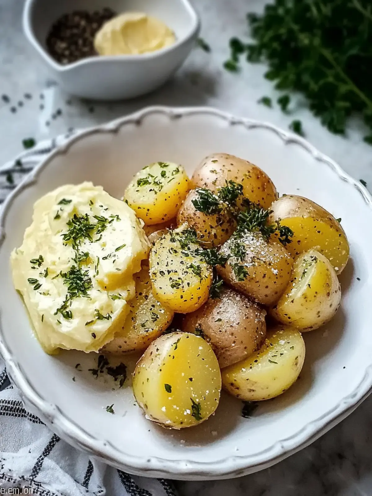 Kräuter-Butter geröstete Kartoffeln: Der perfekte Genuss für Zuhause 4 Kräuter-Butter geröstete Kartoffeln