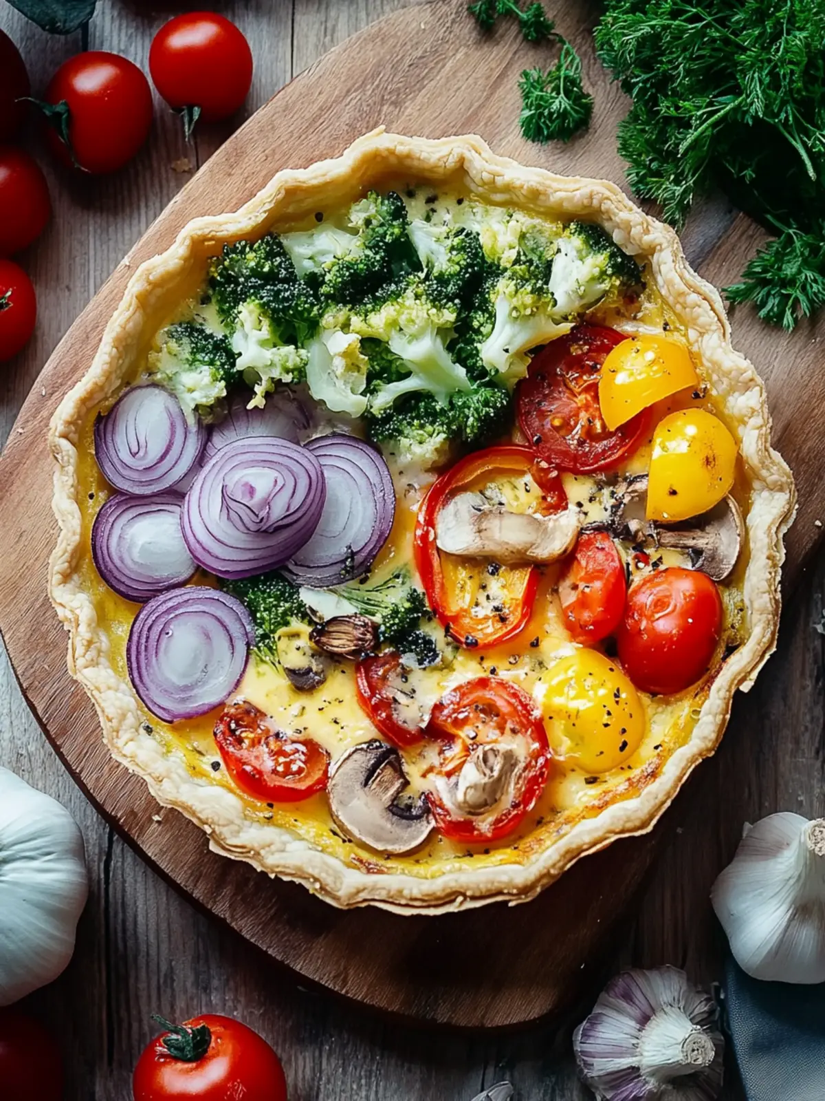 Vegetarische Bunte Gemüsequiche – Gesund und Genussvoll! 3 Vegetarische Bunte Gemüsequiche