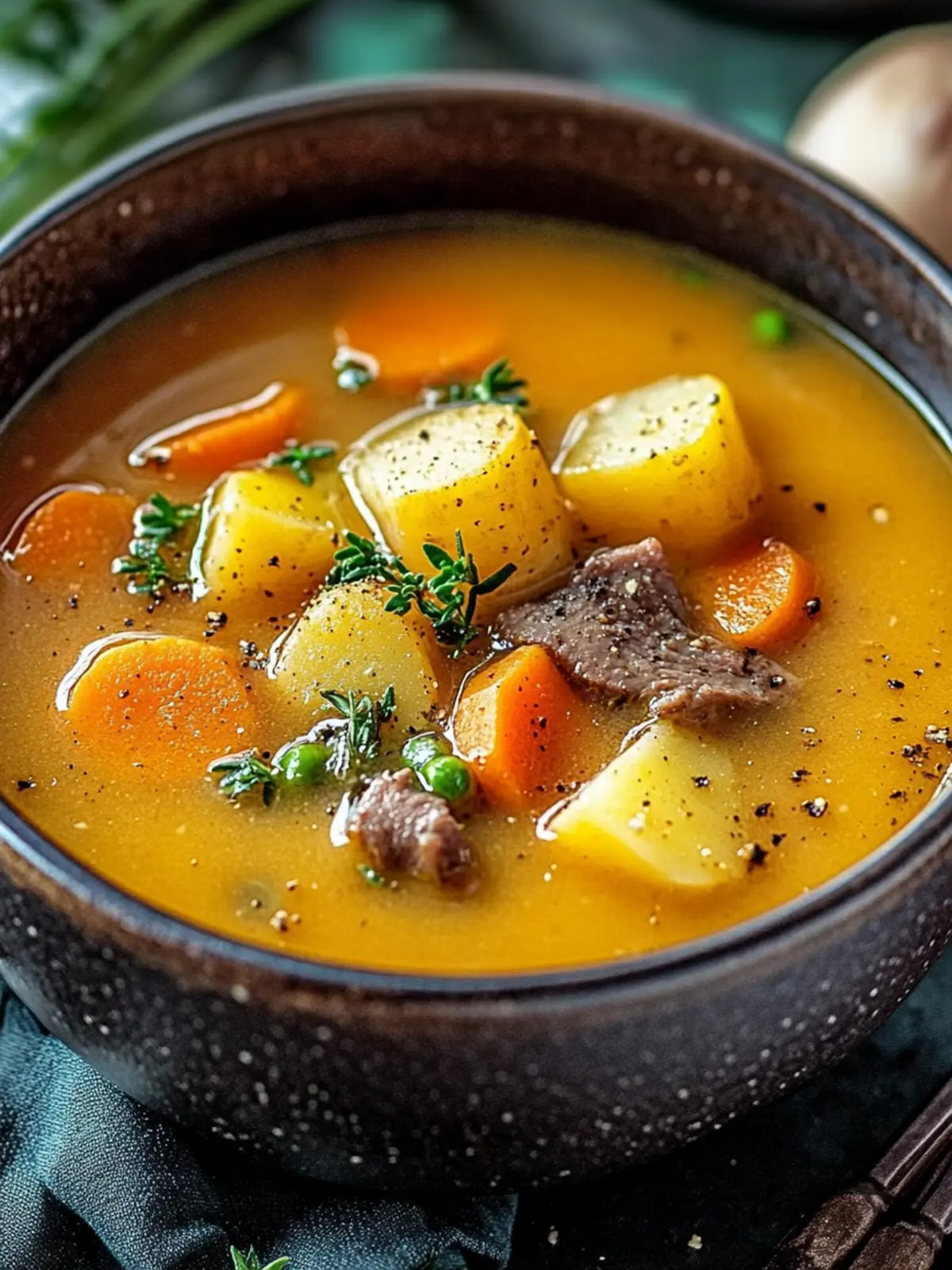 Rindfleisch- und Kartoffelsuppe für gemütliche Winterabende 4 Rindfleisch- und Kartoffelsuppe