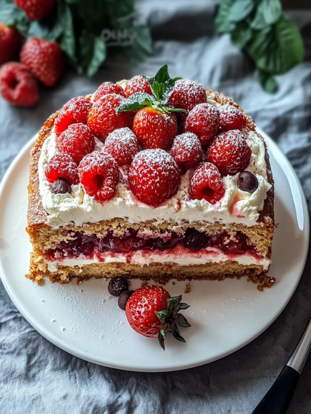 Erdbeer-Kaffekuchen
