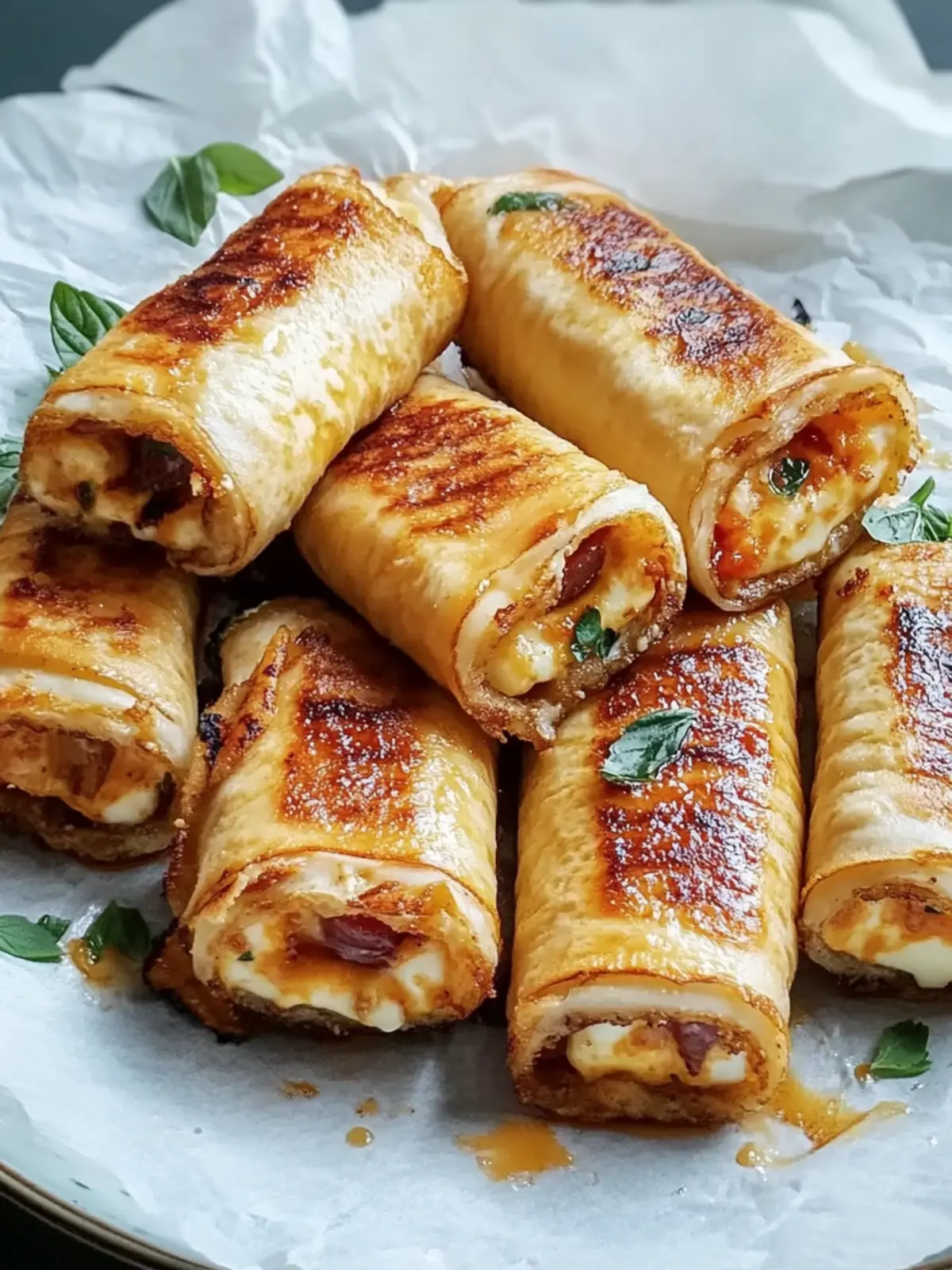 Gegrillte Käse-Rollen