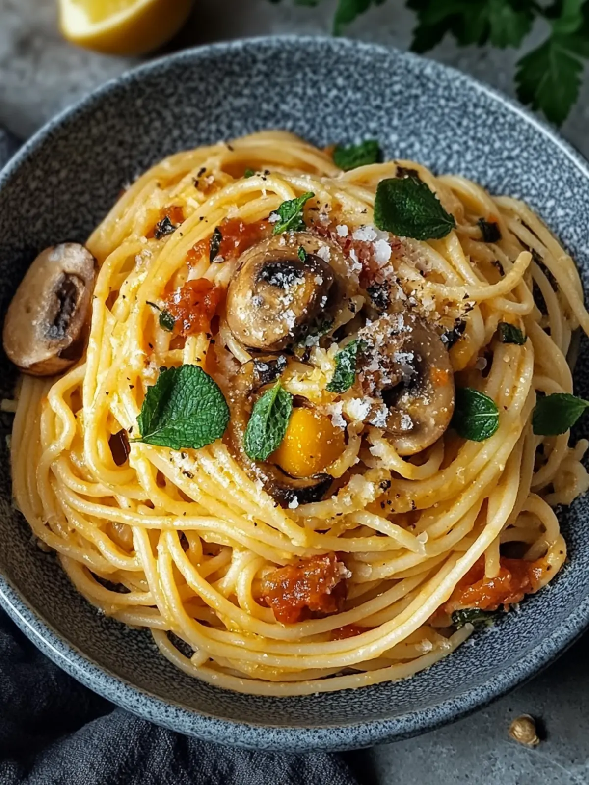 Kürbis- und Pilzspaghetti: Dein Herbstcomfort in 30 Minuten 4 Kürbis- und Pilzspaghetti