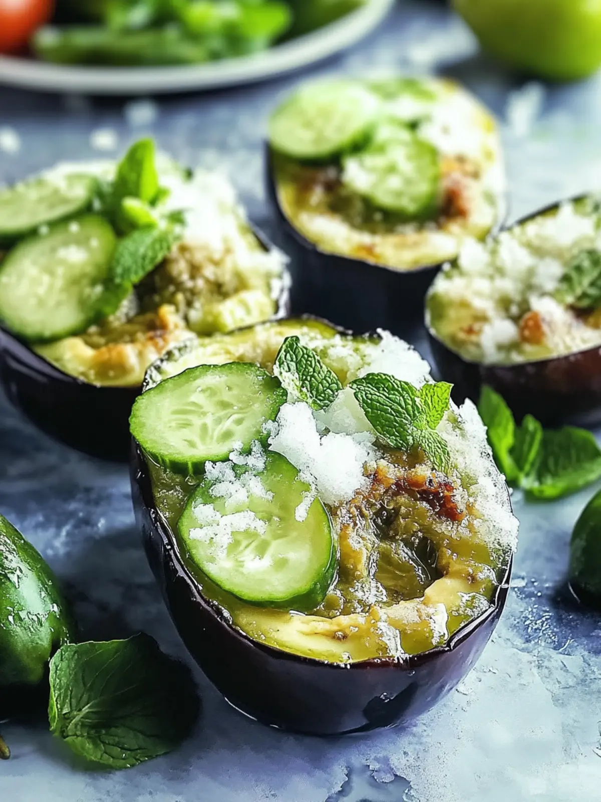 Köstliche gefüllte Auberginen mit Quinoa und Feta genießen 3 Gefüllte Auberginen