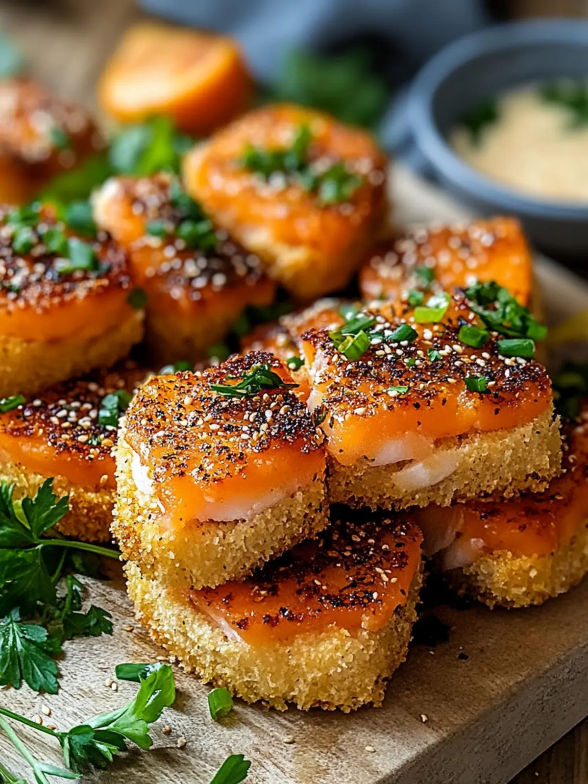 Knusprige Bang Bang Lachs Bissen für unwiderstehlichen Genuss 2 Knusprige Bang Bang Lachs Bissen