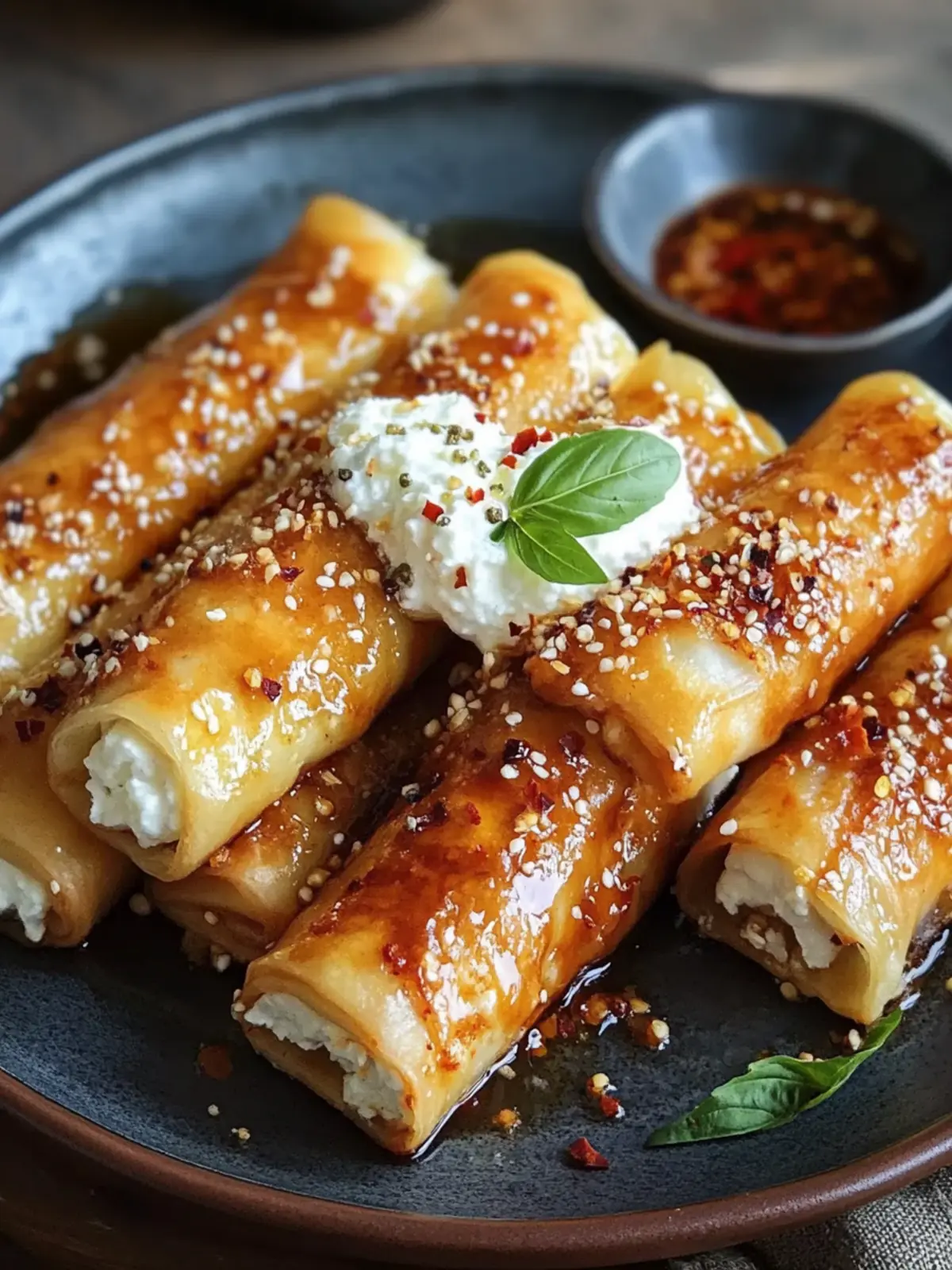Ofen gebratene Feta-Rollen mit Chili-Honig – Einfach unwiderstehlich! 3 Ofen gebratene Feta-Rollen mit Chili-Honig