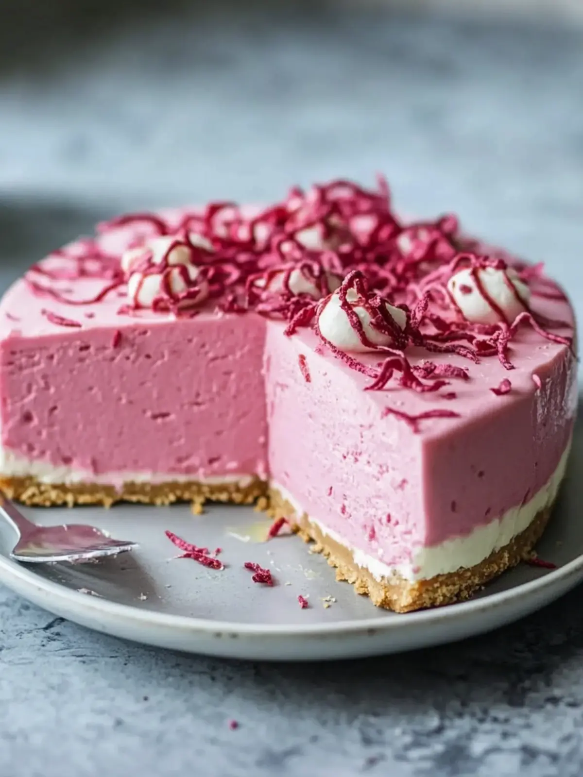 Unwiderstehlicher Pink Velvet No-Bake Käsekuchen für Herz und Gaumen 2 Unwiderstehlicher Pink Velvet No-Bake Käsekuchen