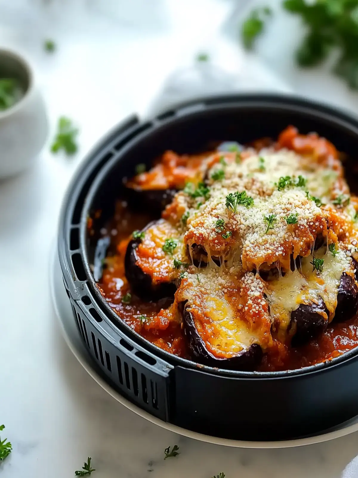 Krosse Airfryer Auberginen Parmesan – Lecker & Blitzschnell! 4 Krosse Airfryer Auberginen Parmesan