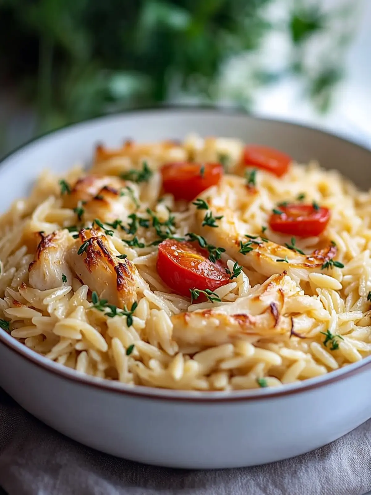 Französisches Zwiebelhähnchen-Orzo-Auflauf: Herzhaft und Köstlich 5 Französisches Zwiebelhähnchen-Orzo-Auflauf