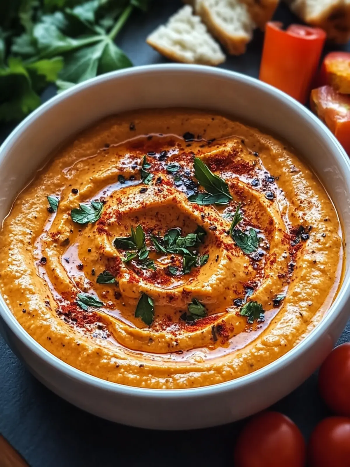 Cremiger gerösteter Paprika-Dip