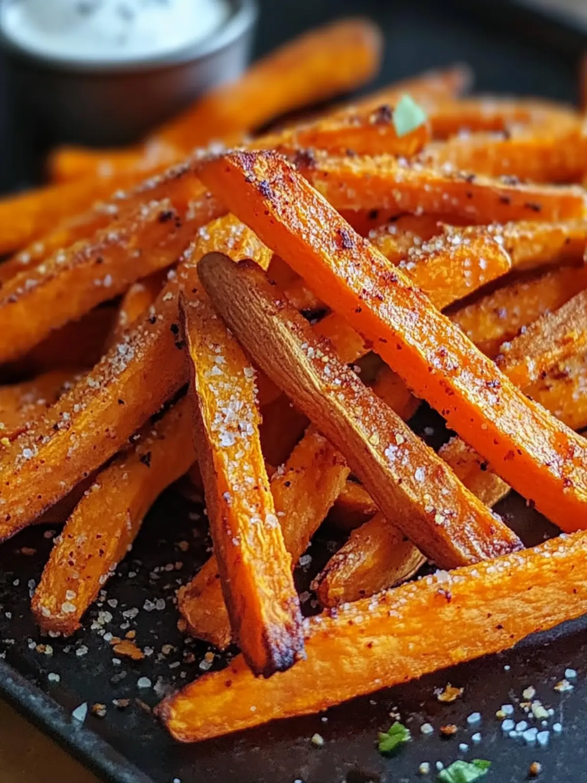 Krosse Süßkartoffel-Pommes aus dem Ofen für den perfekten Snack 3 Crispy Sweet Potato Fries from the Oven