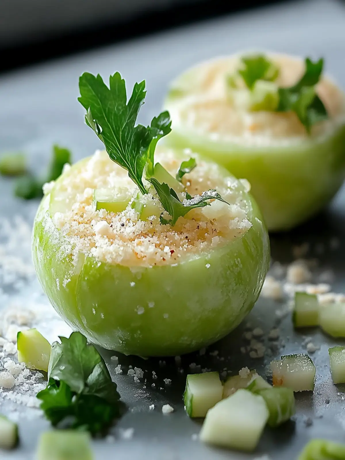 Vegetarisch Gefüllter Kohlrabi