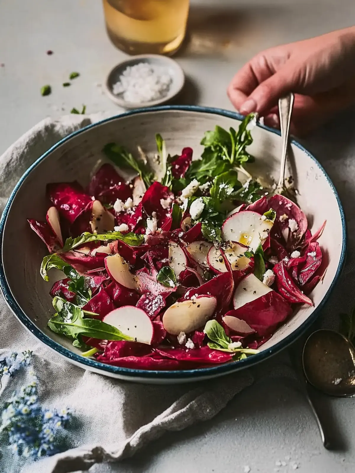 Rote-Bete-Salat mit Radicchio und geröstetem Buchweizen genießen 5 Rote-Bete-Salat mit Radicchio, Radieschen und geröstetem Buchweizen