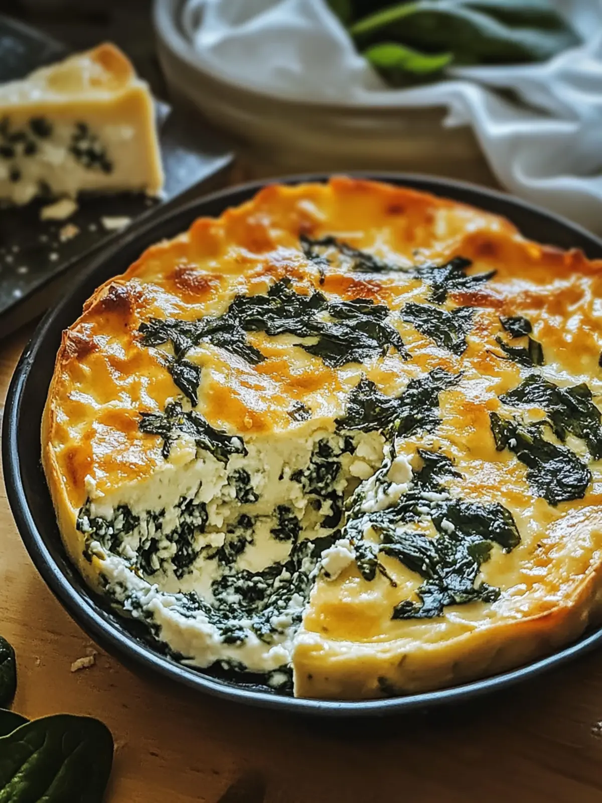 Hüttenkäse Spinat Quiche: Proteinreicher Genuss ohne Kruste 4 Hüttenkäse Spinat
