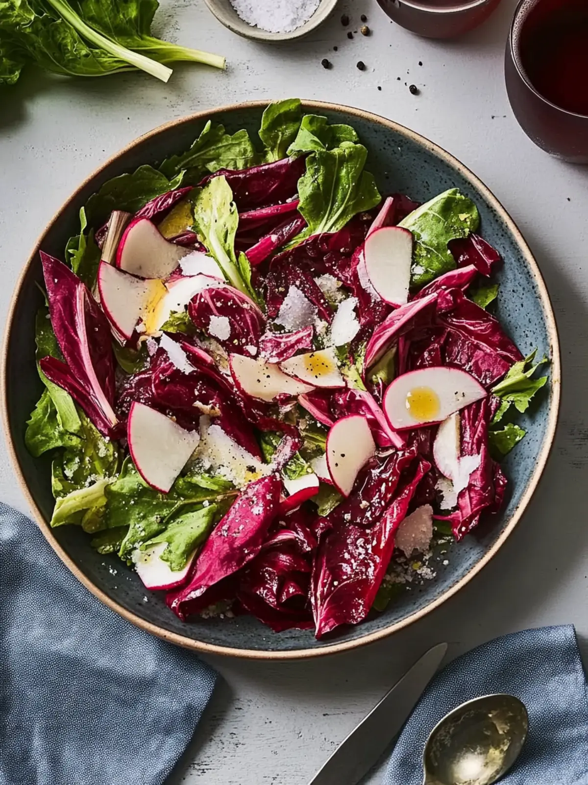Rote-Bete-Salat mit Radicchio und geröstetem Buchweizen genießen 4 Rote-Bete-Salat mit Radicchio, Radieschen und geröstetem Buchweizen