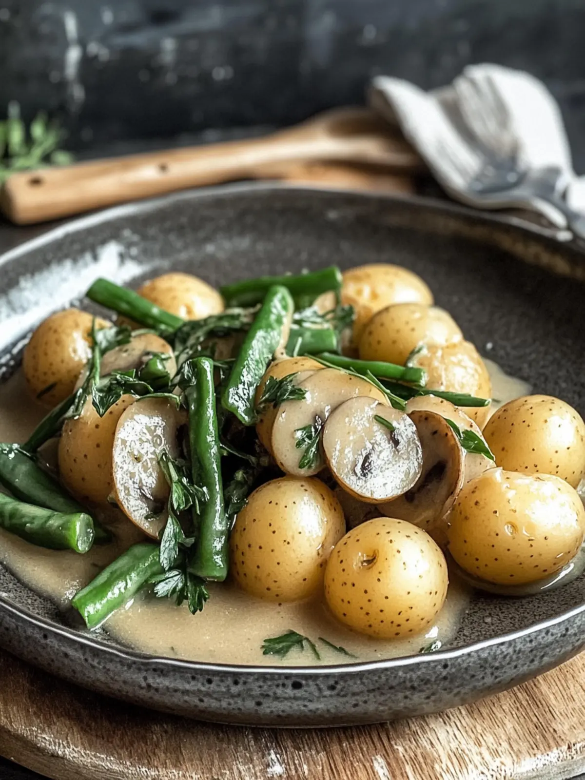 Bereite schnell ein Kartoffel- und Pilz-Stampf mit Bohnen zu: Lecker und Vegan 3 Bereite schnell ein Kartoffel- und Pilz-Stampf mit Bohnen zu