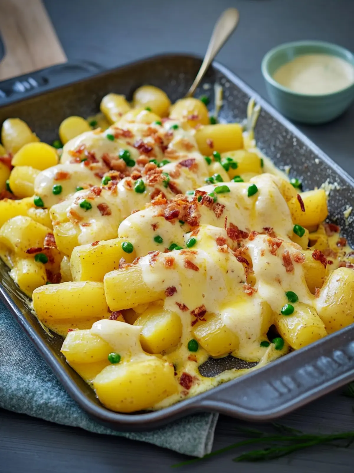Spargelauflauf mit Sauce Hollandaise: Schnelles Wohlfühlessen 4 Spargelauflauf mit Sauce Hollandaise, Kartoffeln und Schinken