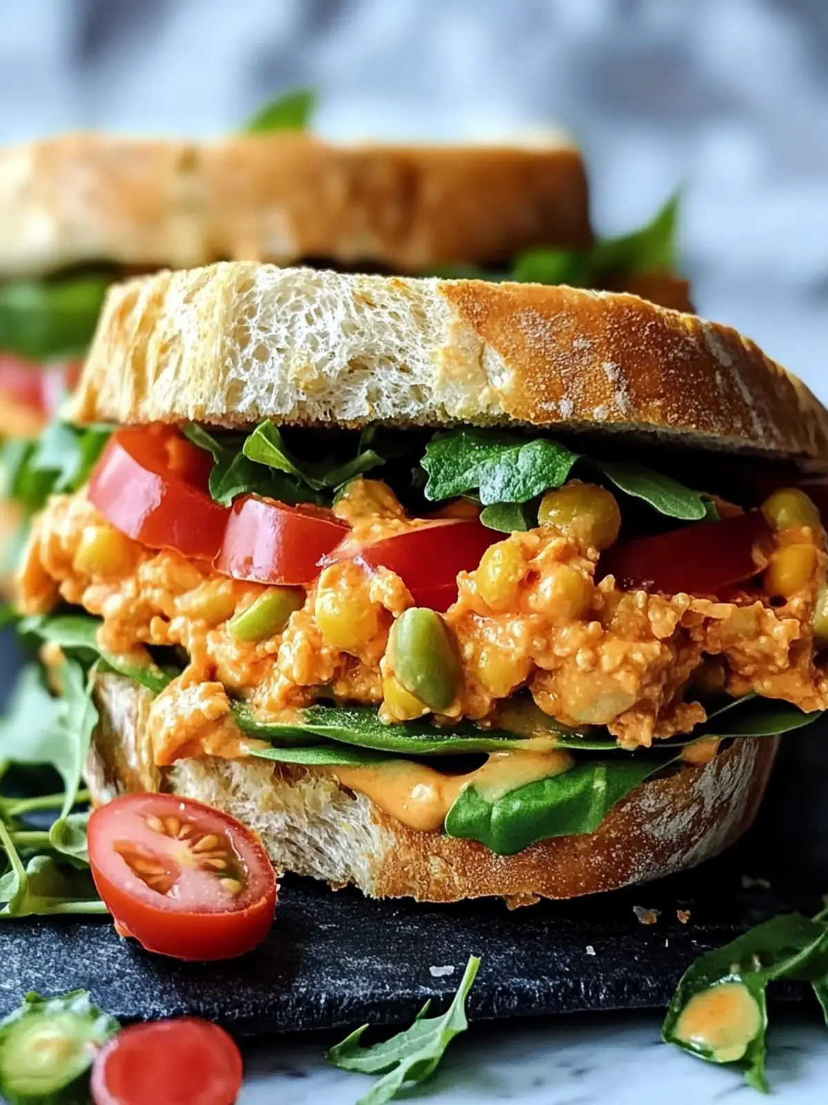 Veganer Buffalo-Kichererbsensalat-Sandwich für besondere Momente 3 Veganer Buffalo-Kichererbsensalat-Sandwich