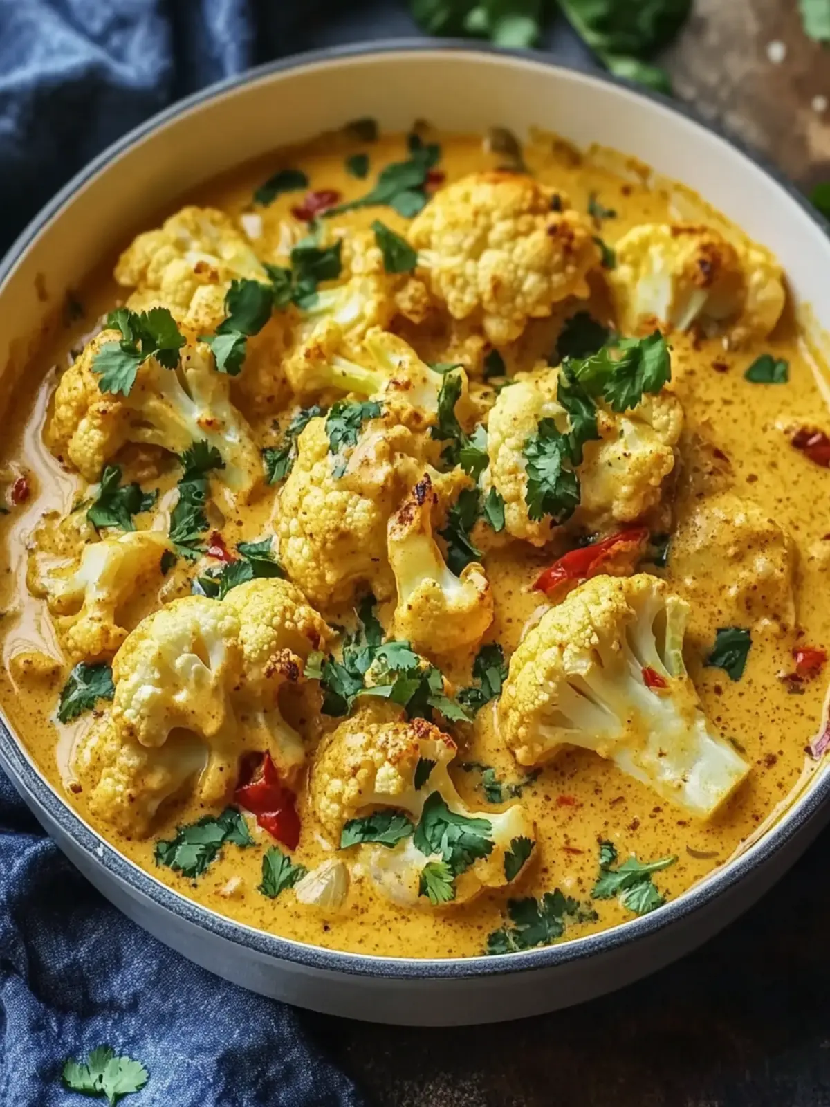 Creamy Cauliflower Curry aus dem Ofen für gemütliche Abende 2 Creamy cauliflower curry from the oven