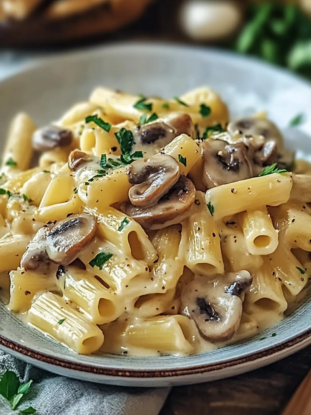 Cremige toskanische Pilz-Pasta-Pfanne für schnelle Genussmomente 4 Cremige toskanische Pilz-Pasta-Pfanne