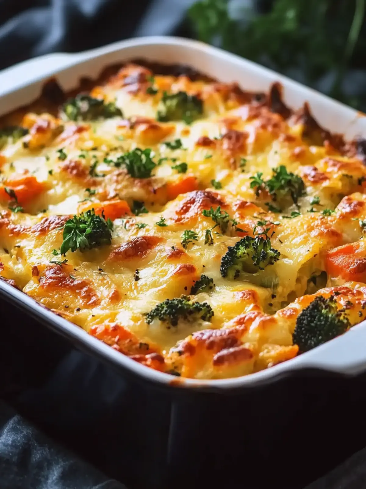 Einfache Gemüseauflauf mit Käse für gemütliche Familientage 4 Simple vegetable casserole with cheese