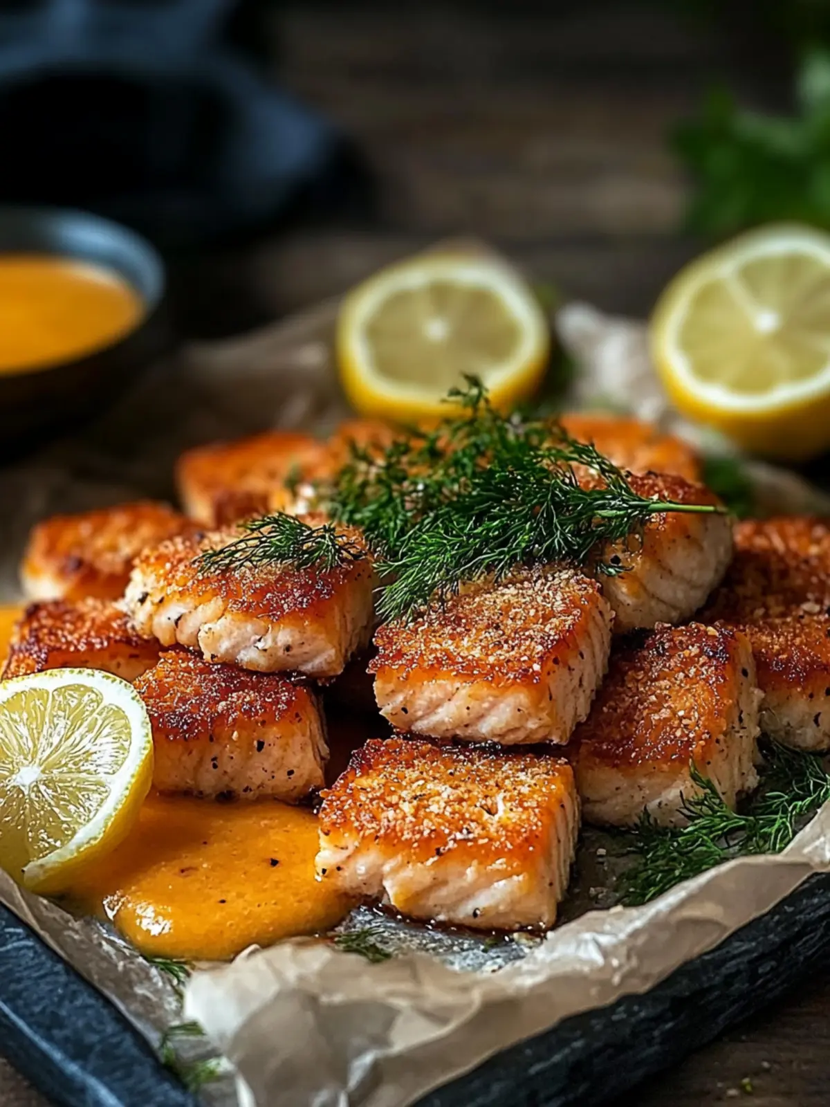 Knusprige Bang Bang Lachs Bissen für unwiderstehlichen Genuss 4 Knusprige Bang Bang Lachs Bissen