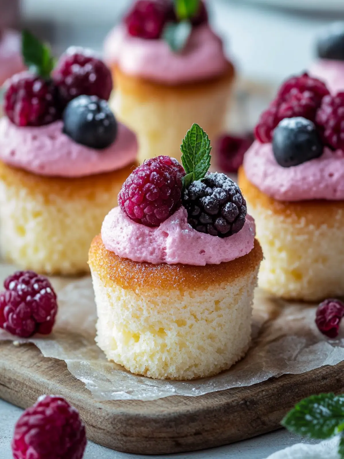 Fluffige japanische Baumwollkäsekuchen-Cupcakes für Genussmomente 4 Fluffige japanische Baumwollkäsekuchen-Cupcakes
