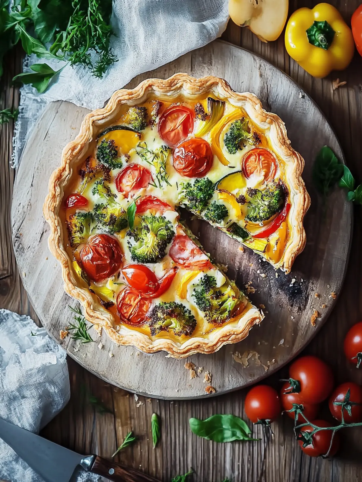 Vegetarische Bunte Gemüsequiche – Gesund und Genussvoll! 5 Vegetarische Bunte Gemüsequiche