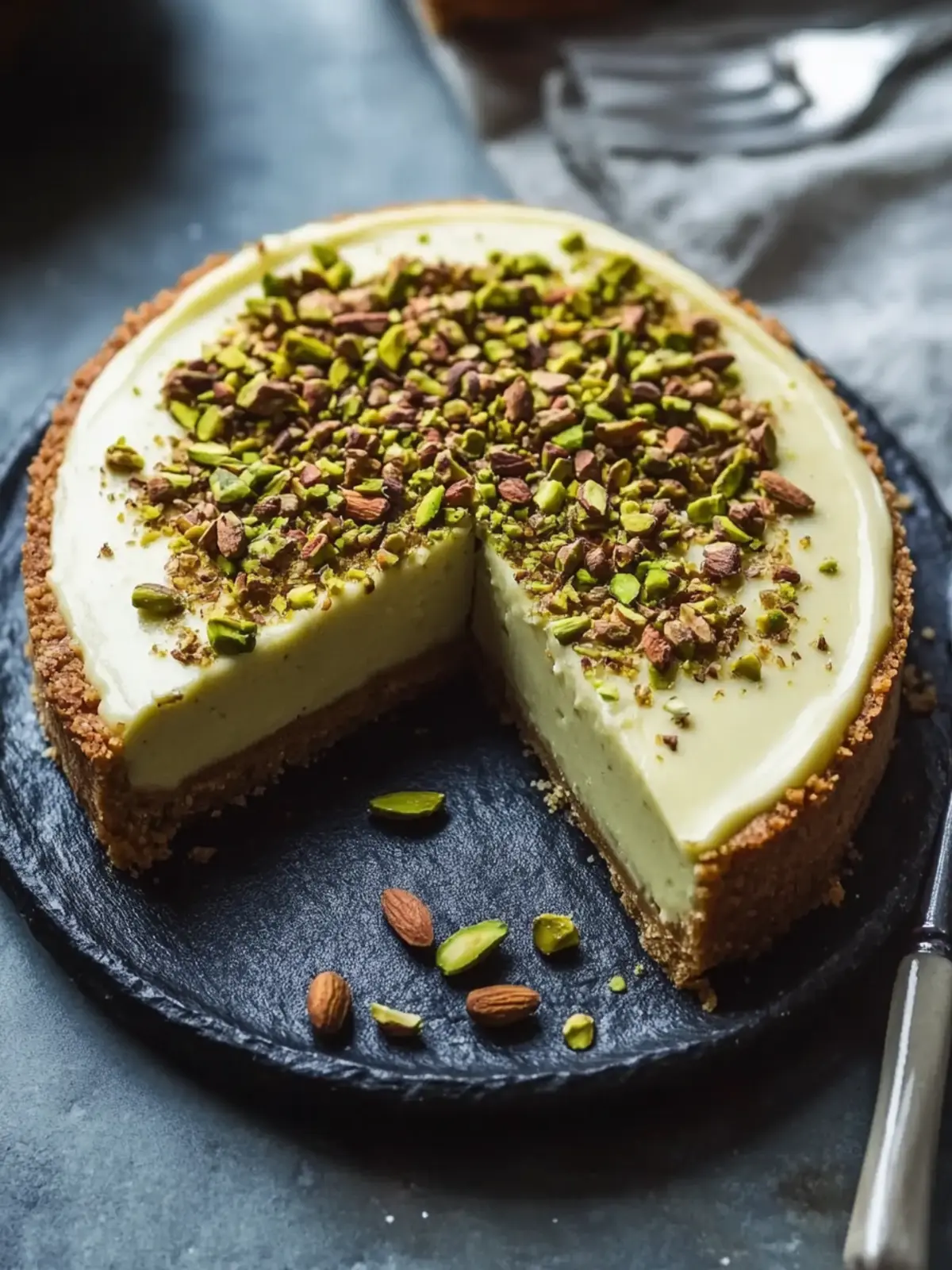 Pistazien-Käsekuchen mit Pistazien-Topping: Cremiger Genuss 5 Pistazien-Käsekuchen mit Pistazien-Topping