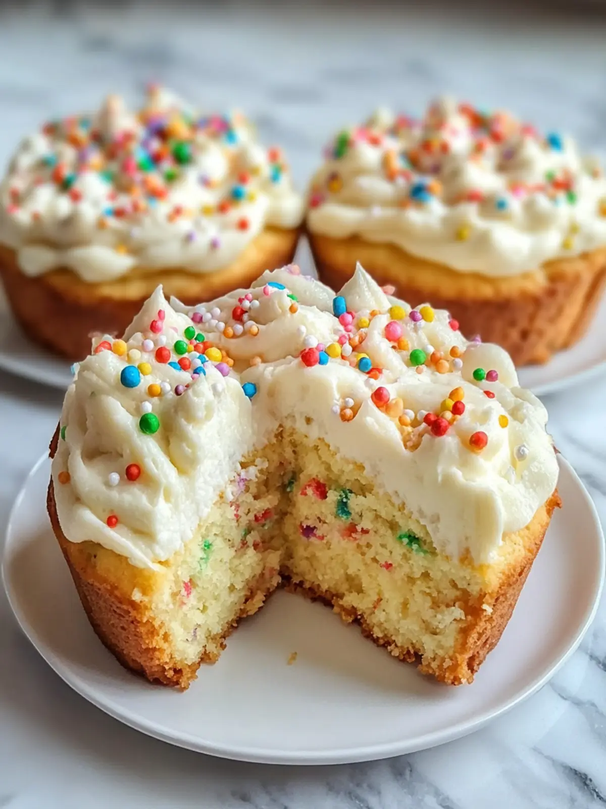 Cremiger Riesen-Funfetti-Kekskuchen für jede Feierlichkeiten 4 Cremiger Riesen-Funfetti-Kekskuchen