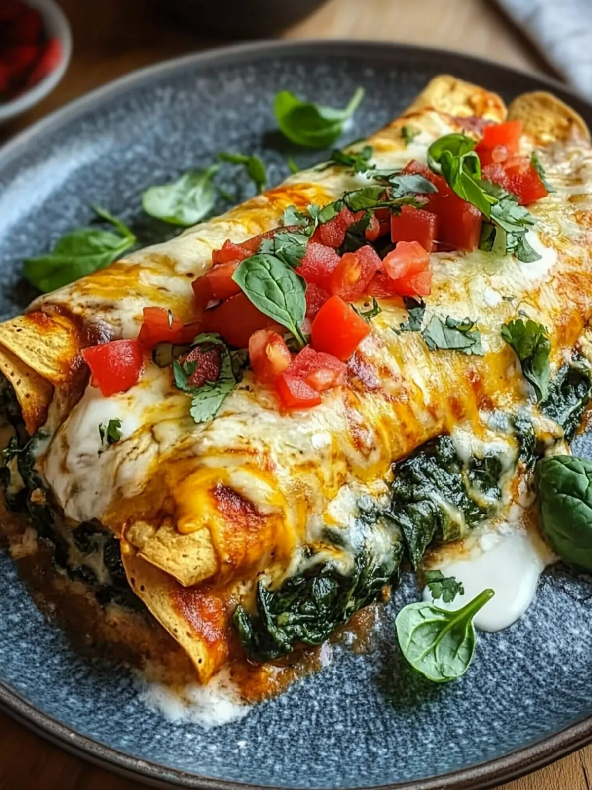 Vegetarische Spinat-Enchiladas