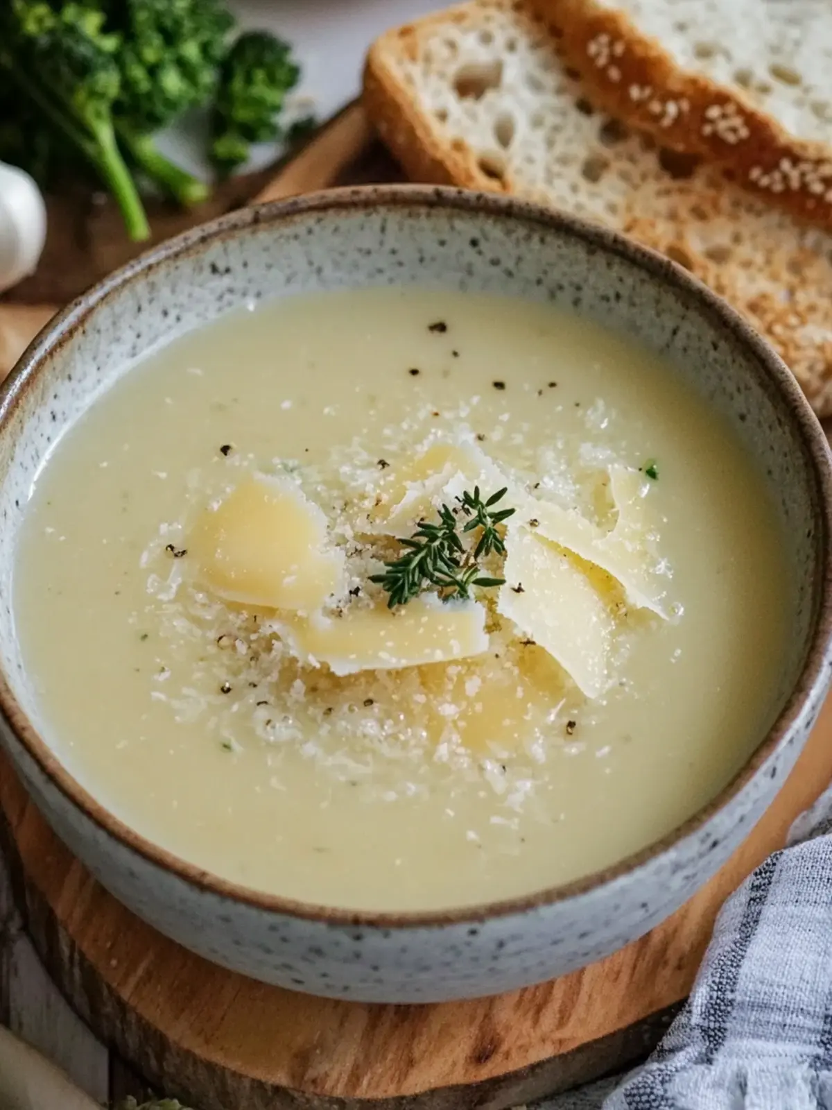 Köstliche Brokkoli-Cremesuppe mit Grana Padano genießen 5 Brokkoli-Cremesuppe mit Grana Padano