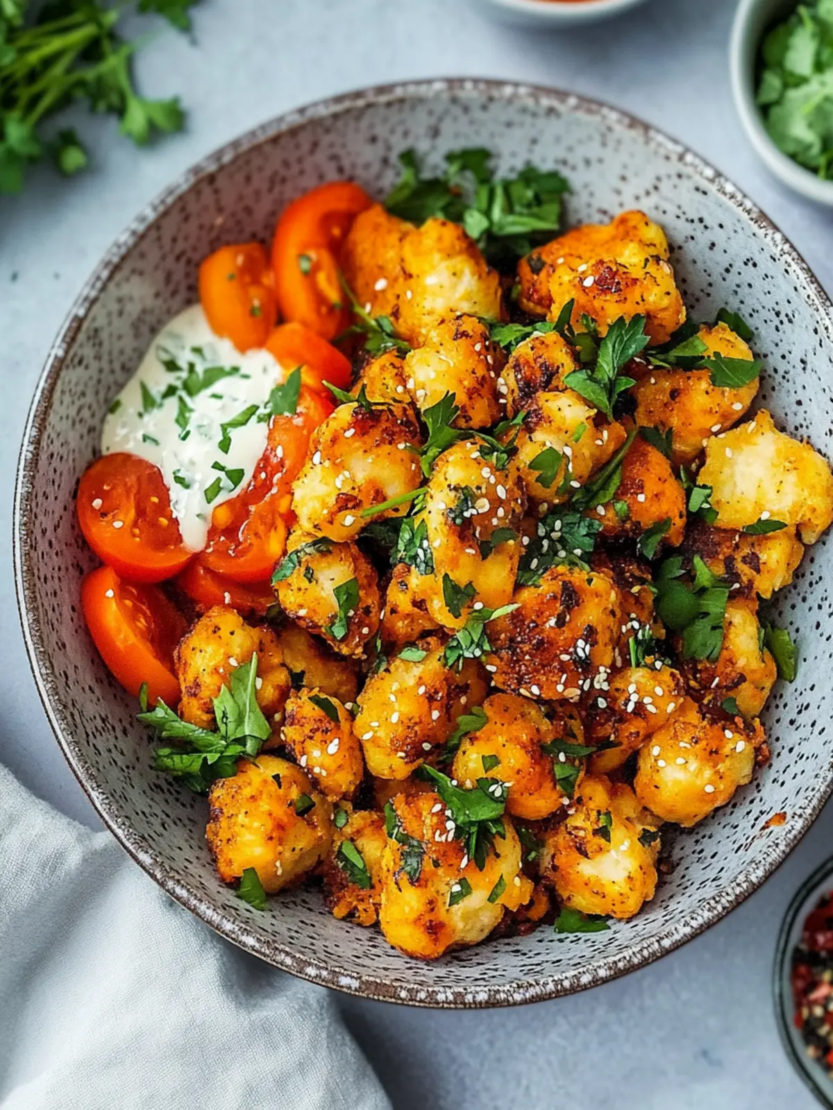 Veganer Buffalo Blumenkohlflügel – Knuspriger Snack für alle 2 Veganer Buffalo Blumenkohlflügel