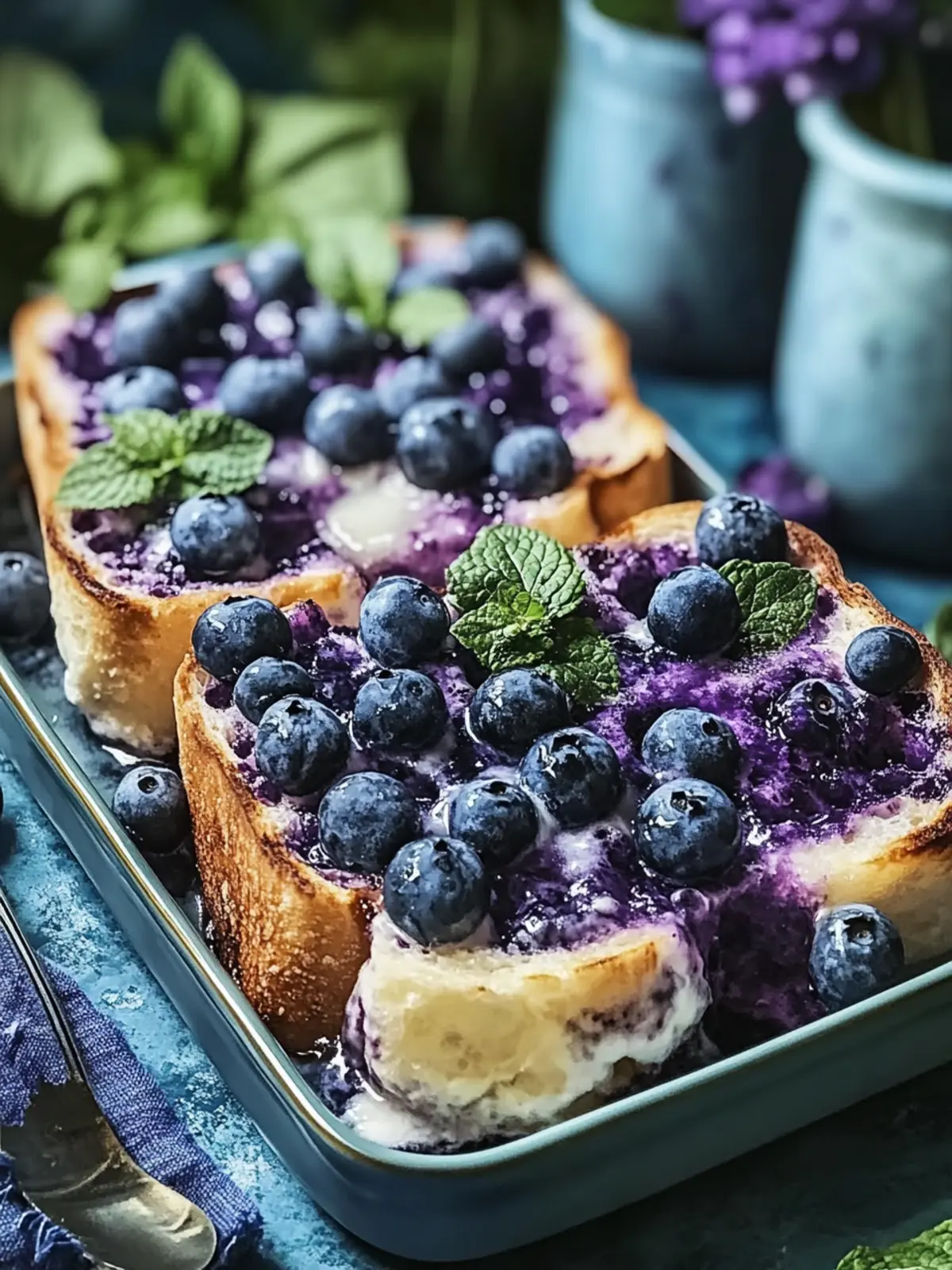 Über Nacht Blaubeer Französisch Toast Auflauf für Genussmomente 2 Über Nacht Blaubeer Französisch Toast Auflauf