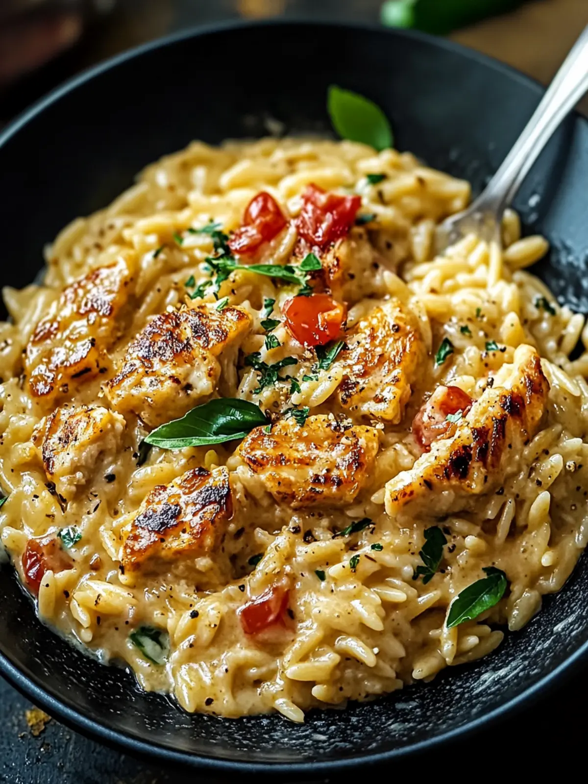Beruhigendes Ein-Topf Cajun Hühnchen Alfredo Orzo für Soulfood 5 Beruhigendes Ein-Topf Cajun Hühnchen Alfredo Orzo