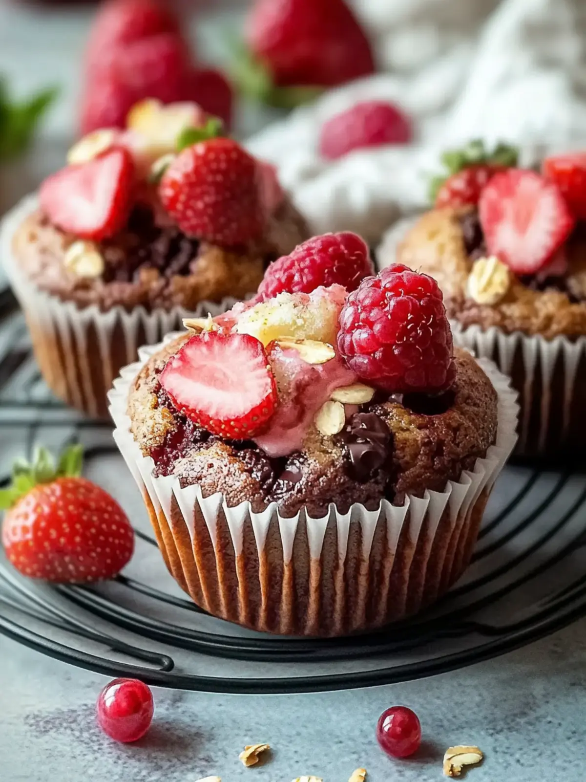 Erdbeer-Schokoladen-Muffins: Lecker und einfach gemacht! 4 Erdbeer-Schokoladen-Muffins