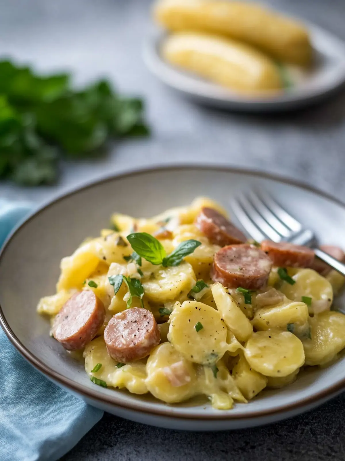 Leichter Kartoffelsalat mit Würstchen für den perfekten Grillabend 4 Kartoffelsalat mit Würstchen