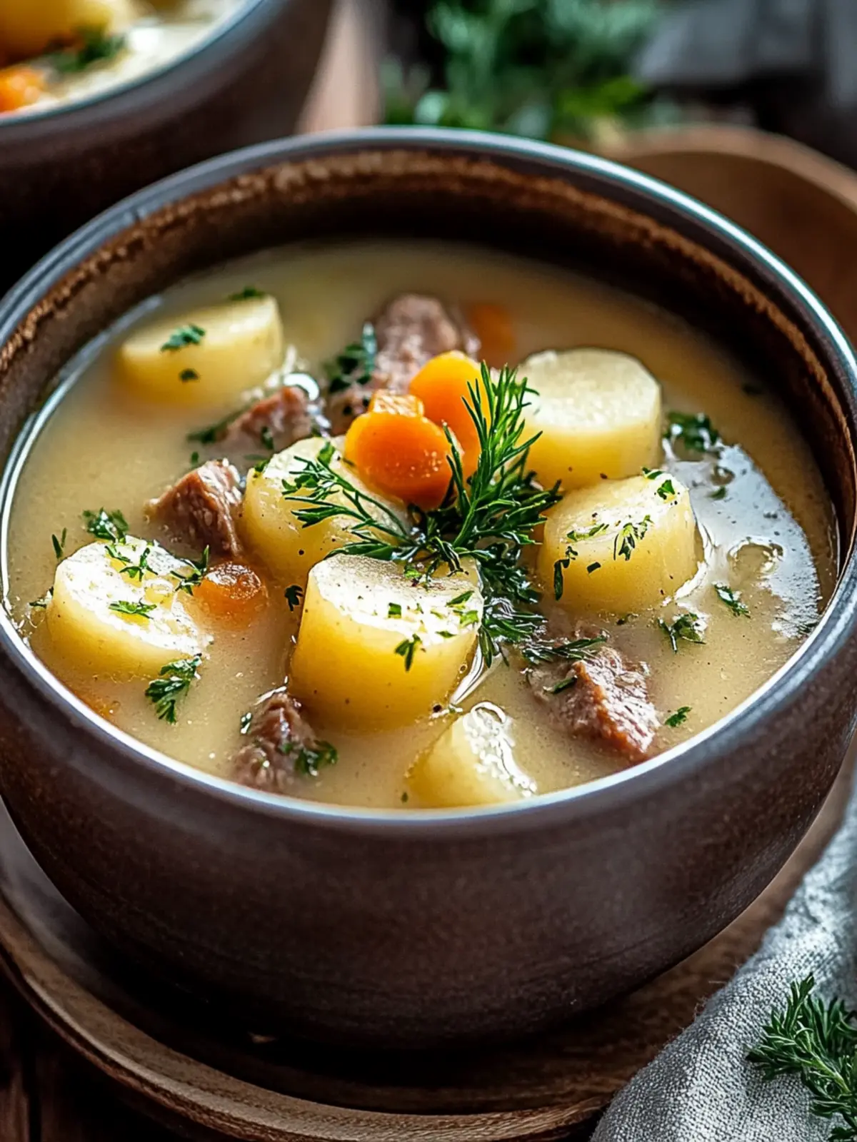 Rindfleisch- und Kartoffelsuppe für gemütliche Winterabende 3 Rindfleisch- und Kartoffelsuppe