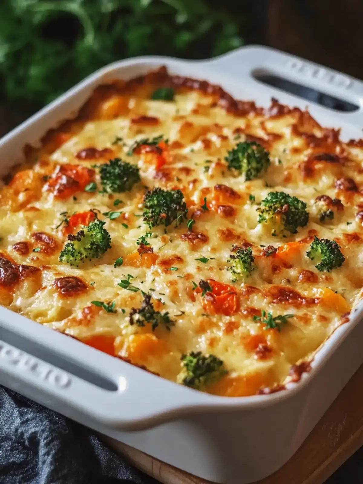 Einfache Gemüseauflauf mit Käse für gemütliche Familientage 2 Simple vegetable casserole with cheese