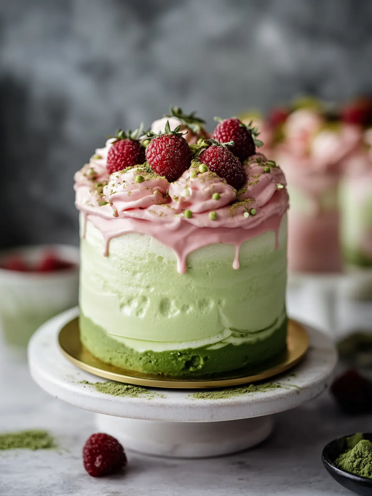 Delightful Erdbeer Matcha Kuchen für süße Genussmomente 3 Delightful Erdbeer Matcha Kuchen