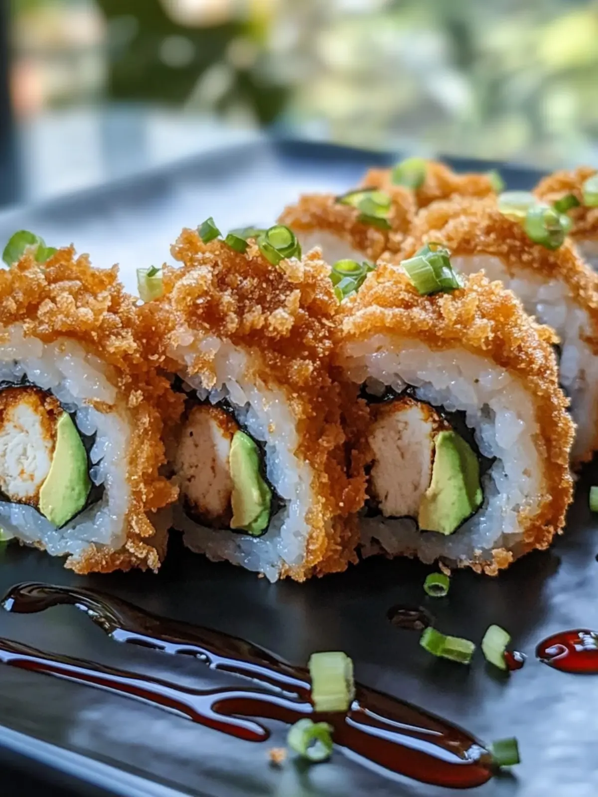 Crispy Chicken Tempura Rolle mit feuriger Mayo erleben 5 Crispy Chicken Tempura Rolle