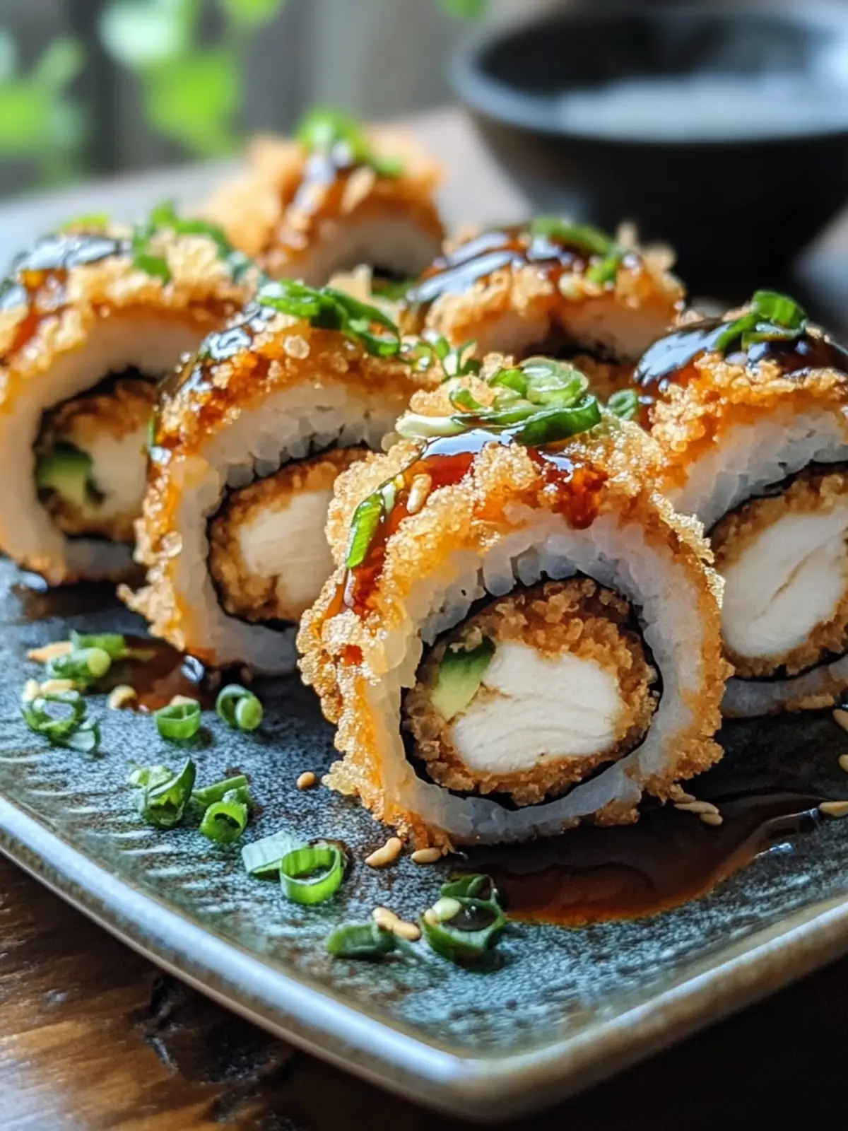 Crispy Chicken Tempura Rolle mit feuriger Mayo erleben 4 Crispy Chicken Tempura Rolle