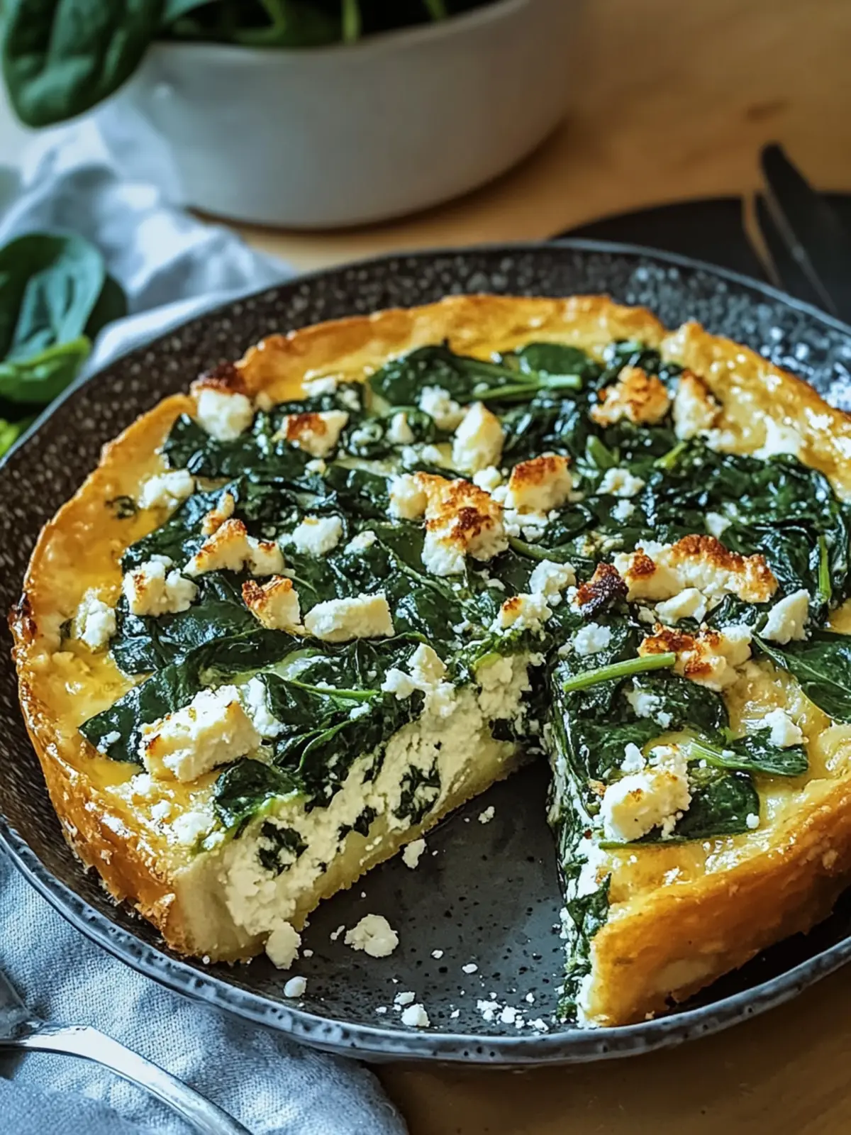 Hüttenkäse Spinat Quiche: Proteinreicher Genuss ohne Kruste 2 Hüttenkäse Spinat