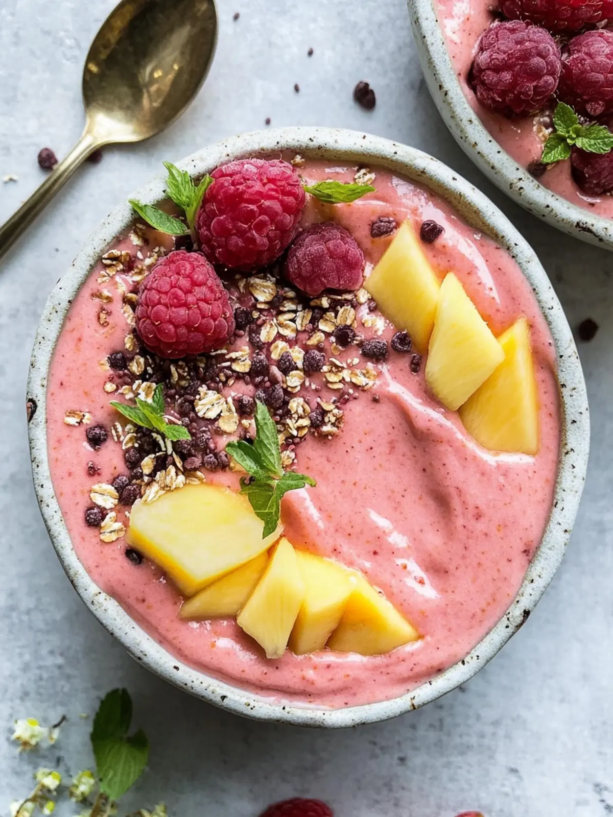 Erdbeer-Mango-Smoothie-Schüssel: Gesund & Schnell Mixen! 5 Erdbeer-Mango-Smoothie-Schüssel