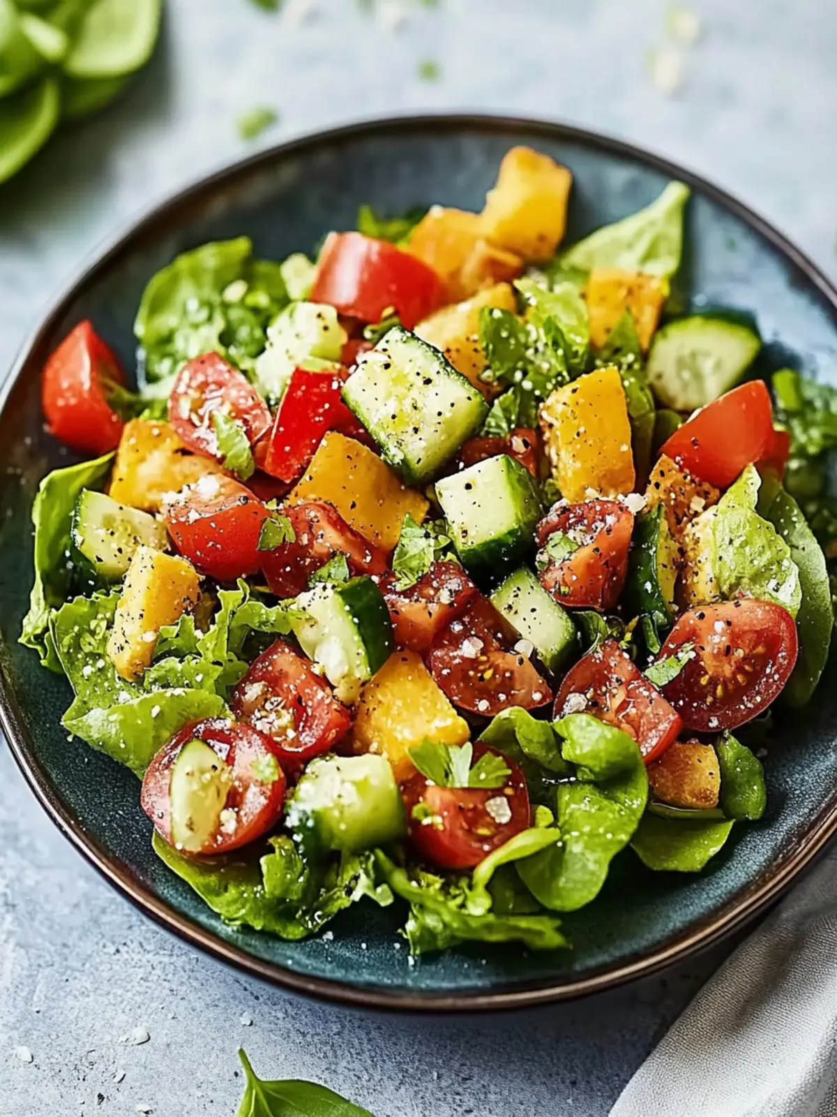 Gemischter Salat einfach: Lecker, frisch und blitzschnell zubereitet 2 Gemischter Salat einfach