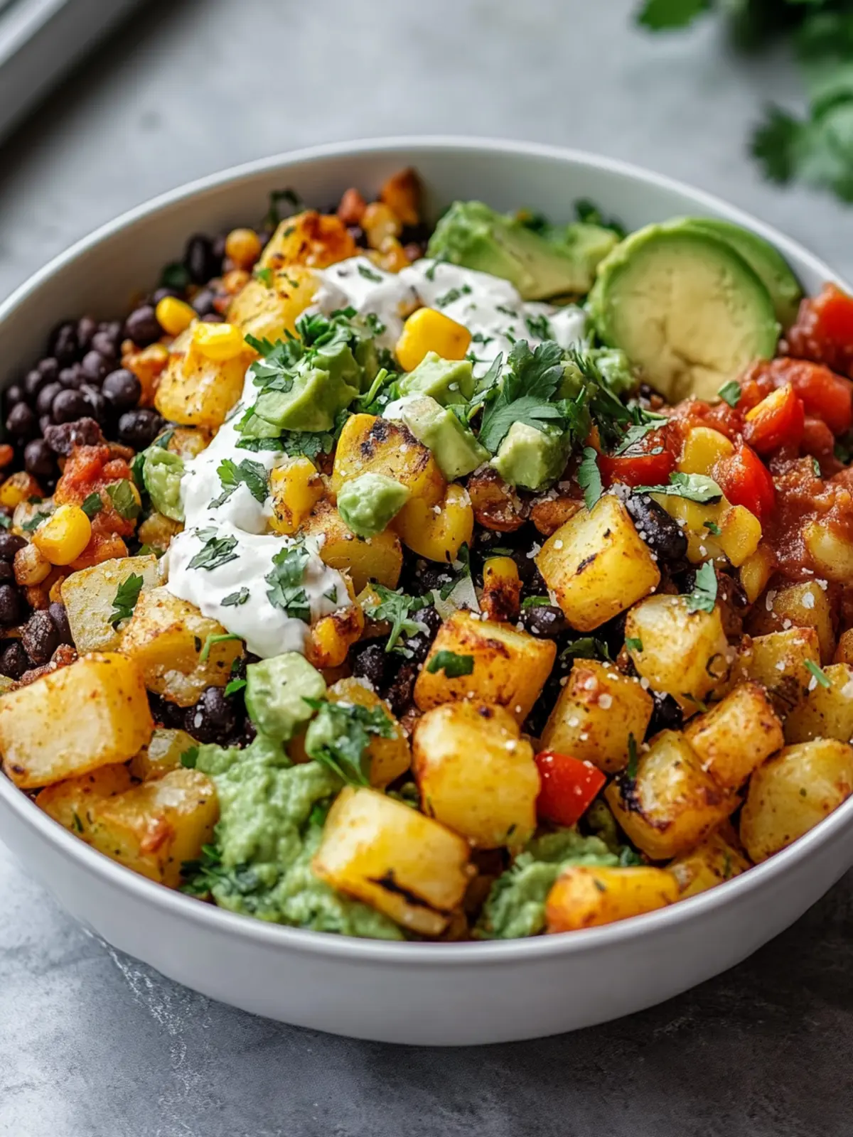 Köstliche Veggie-Taco-Bowl mit Kartoffeln für schnelle Genussmomente 3 Köstliche Veggie-Taco-Bowl mit Kartoffeln